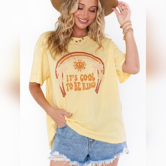 Show Me Your MuMu Tops - Show me your mumu oversized It's cool to be kind shirt. Size XS